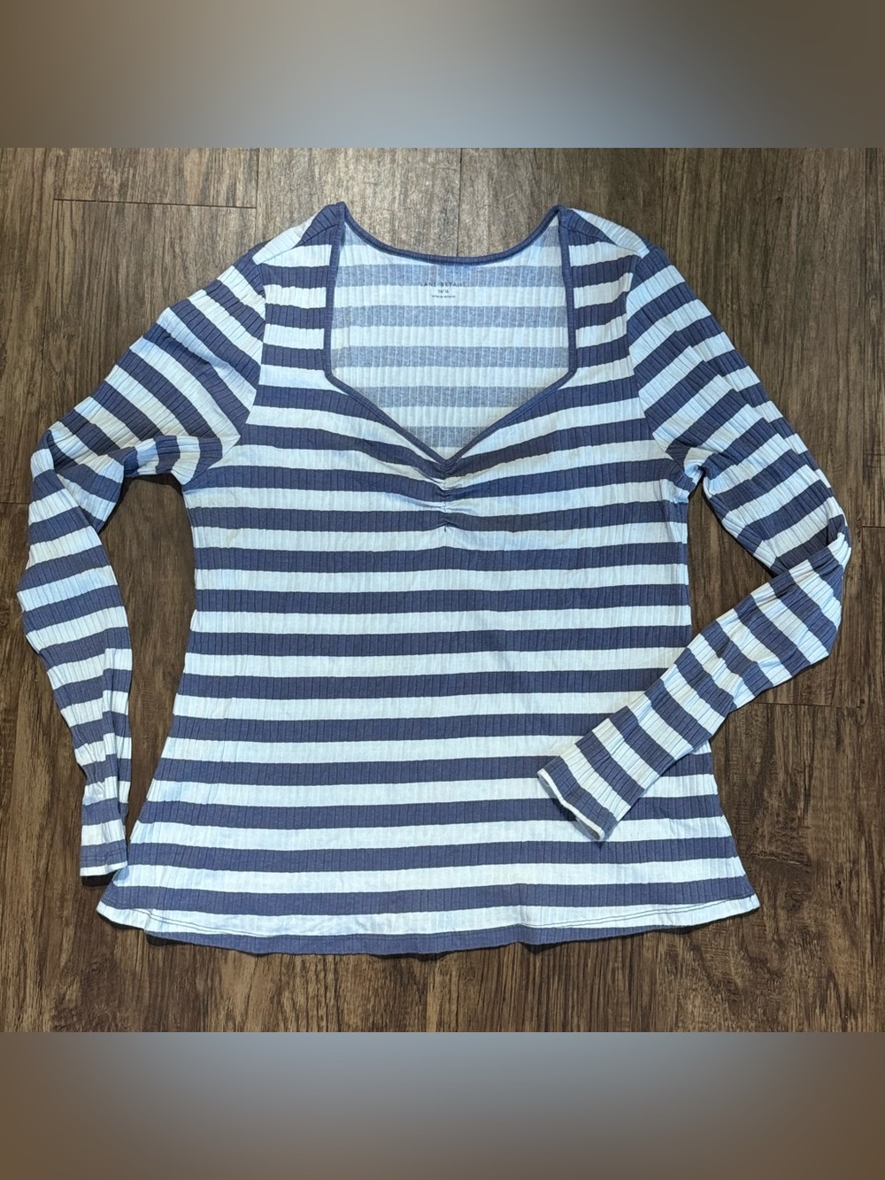 Classic Sweetheart-Neck Ribbed Tee 14/16